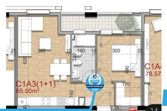 Apartamet 1+1 me qera per zyra ose per banim ne astir te rezidenca Future Home C1A3